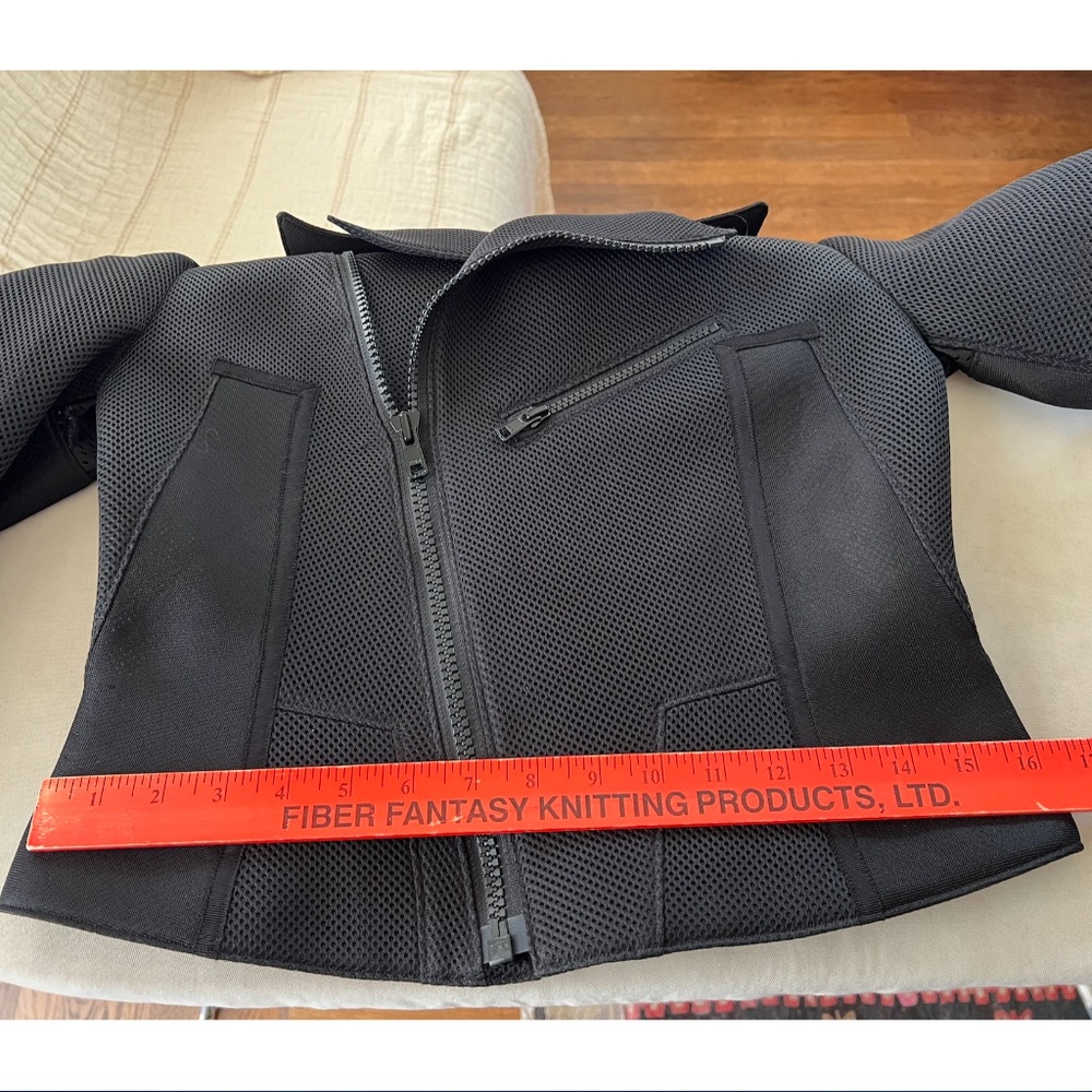 SHIRO SAKAI Neoprene Mesh Moto Jacket in Black - M - Picture 13 of 14